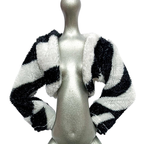 Bratz Princess Roxxi Doll Outfit Replacement Zebra Print Black & White Jacket