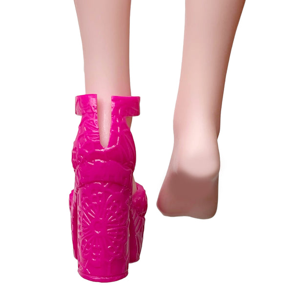 Monster High Draculaura Monster Ball G3 Doll Replacement Left Pink Platform Heel Shoe