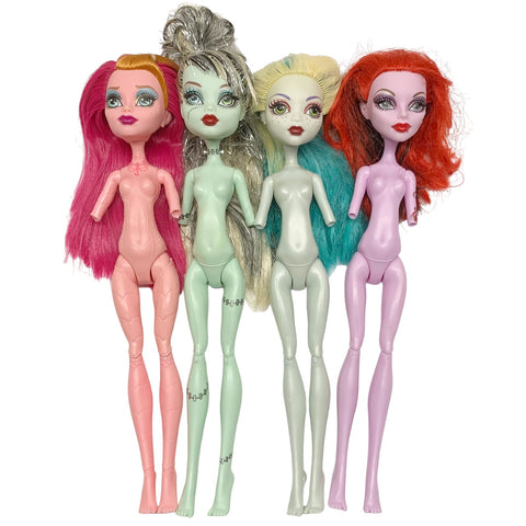 Monster High 4x TLC Dolls Bundle Lot #2 Operetta Lagoona Frankie Gigi For Parts Or OOAK