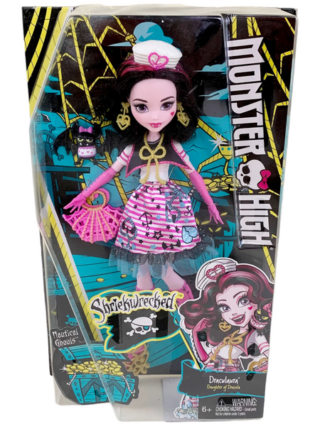 Monster High® Shriek Wrecked™ Shriekwrecked Nautical Ghouls™ Draculaura® Doll (DTV90)