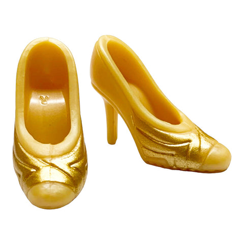Disney's Designer Collection Beauty & The Beast Premiere Belle Doll Replacement Gold Shoes