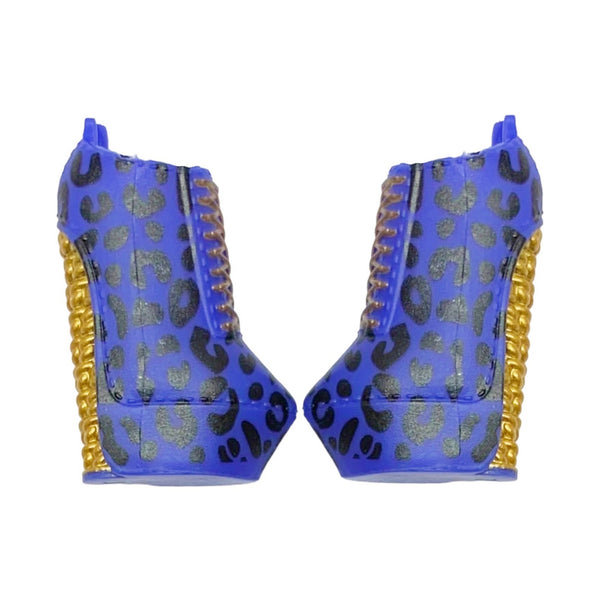 L.O.L. Surprise O.M.G. Ferocious Girl Doll Replacement Blue & Gold Cheetah Print Shoes