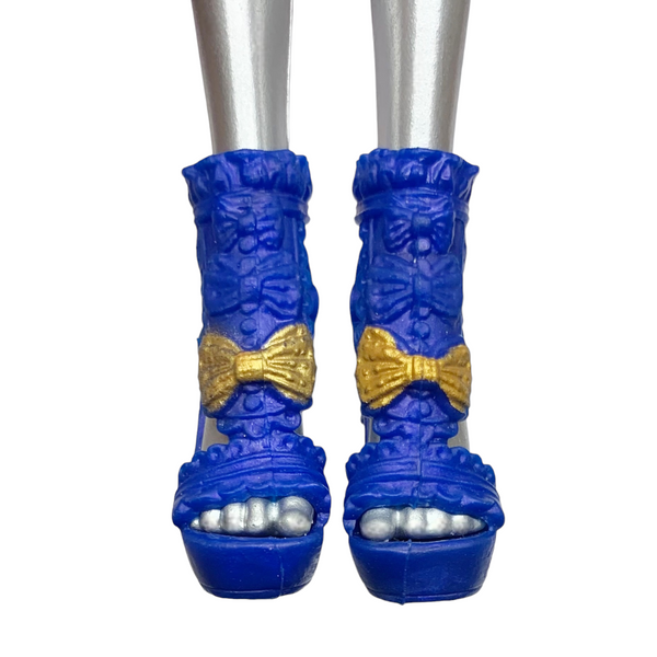 Ever After High Thronecoming Blondie Lockes Doll Replacement Shoes Blue & Gold Heels