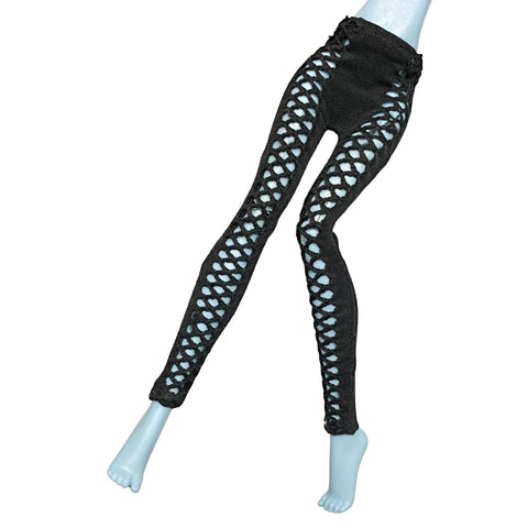 Boo-tique Custom Made Black Fishnet Style Leggings Fits Standard 10.5" Monster High Dolls