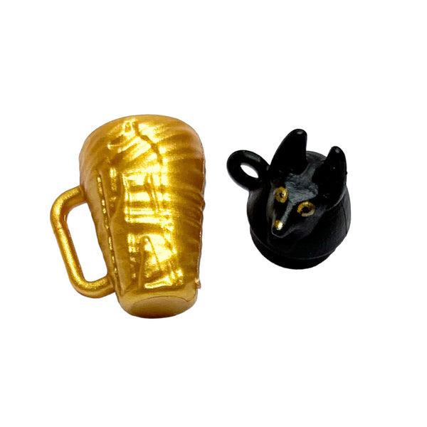Monster High G3 Cleo De Nile Doll Replacement Gold Anubis Coffee Cup Drink Part
