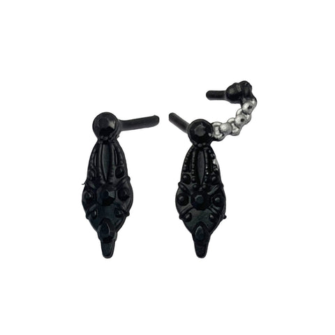 Ever After High Thronecoming Raven Queen Doll Replacement Black & Silver Earrings