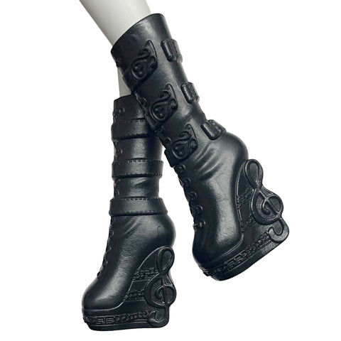 Ever After High Melody Piper Doll Replacement Shoes Black Boots