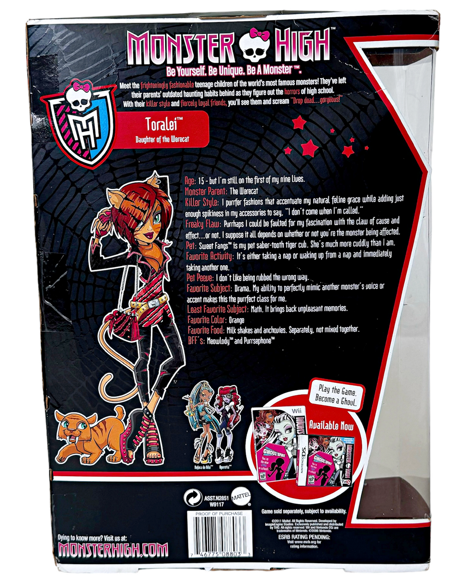 Monster High 1st Wave Original Release Toralei Stripe Doll (W9117