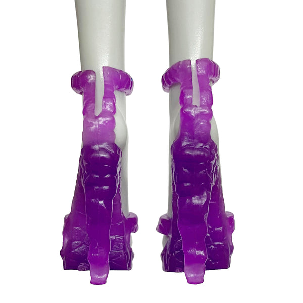 Monster High Skull Shores Abbey Bominable Doll Replacement Dark Purple Heels Shoes