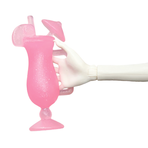 Barbie Monster High Bratz Doll Size Replacement Frosty Pink Cocktail Drink Part