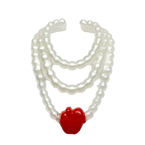 Ever After High Hat-Tastic Tea Party Apple White Doll Replacement White Pearl Necklace