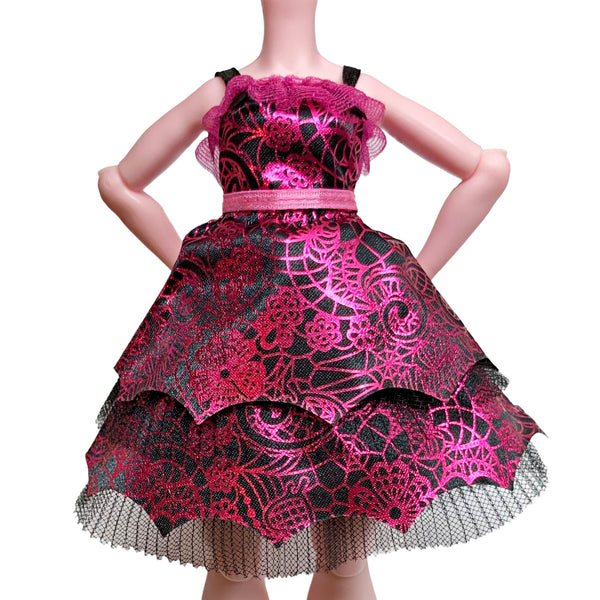 Monster High Draculaura Monster Ball G3 Doll Outfit Replacement Pink & Black Dress