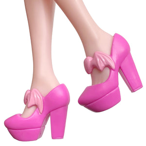Monster High G3 Draculaura Doll Outfit Replacement Pair Pink Heart Shoes