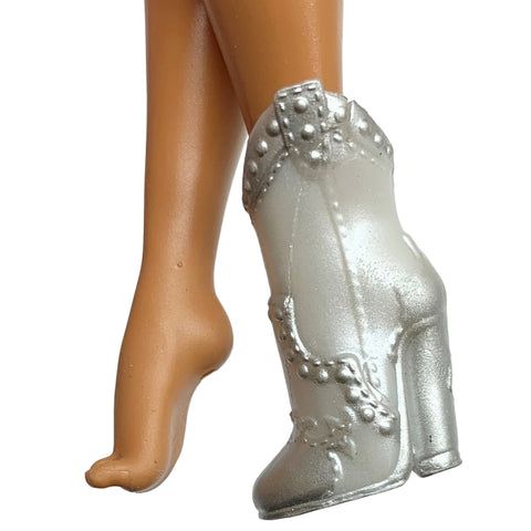 L.O.L. Surprise O.M.G. Remix Lonestar Fashion Doll Replacement Shoe Left White & Silver Cowboy Boot