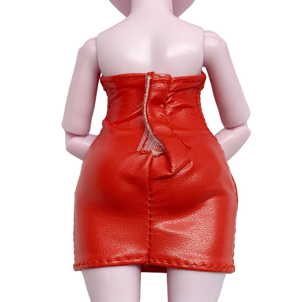 Rainbow Shadow High Rosie Redwood Doll Outfit Replacement Red Faux Leather Mini Dress
