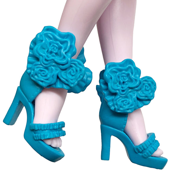 Disney Descendants Neon Lights Ally Of Auradon Prep Doll Replacement Blue Flower Shoes