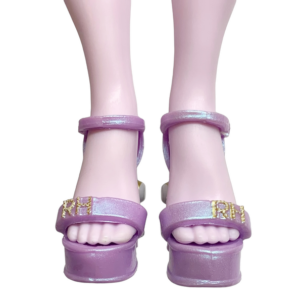 Rainbow High Violet Willow Doll Replacement Shoes Lavender Purple & White Heels