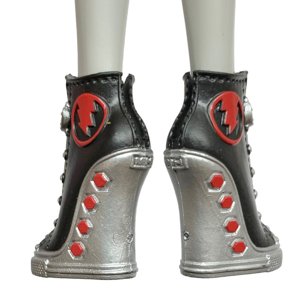 Monster High Day At The Maul Frankie Stein Doll Replacement Black & Silver Shoes