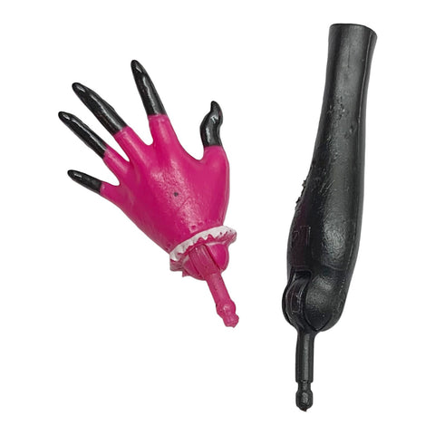 Monster High Scaremester Catty Noir Doll Replacement Pink Glove Hand Left Hand + Forearm Arm Parts