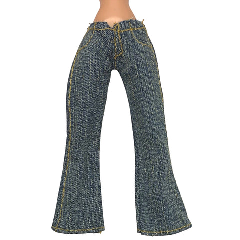 Bratz Doll Outfit Replacement Plain Low-Rise Style Blue Jeans Denim Pants