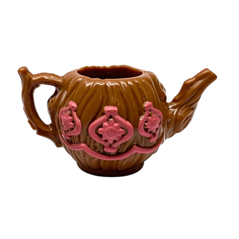 Ever After High Hat-Tastic Tea Party Cedar Wood Doll Replacement Brown & Pink Teapot Part
