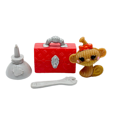 Mini Lalaloopsy #7 Of Series 3 Ace Fender Bender Doll Pet Monkey & Accessories Set