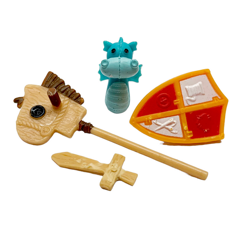 Mini Lalaloopsy #5 Of Series 3 Sir Battlescarred Doll Pet Dragon & Accessories Set