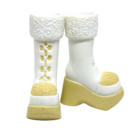 Bratz Wintertime Wonderland Cloe Doll Replacement White Snow Boots Shoes