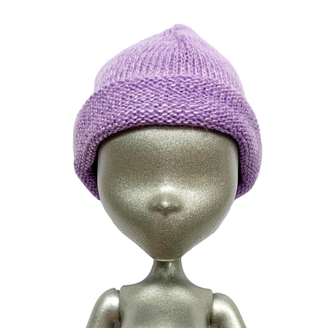 Purple Thin Knit Beanie Cap Hat Fits Standard Size Monster High Dolls