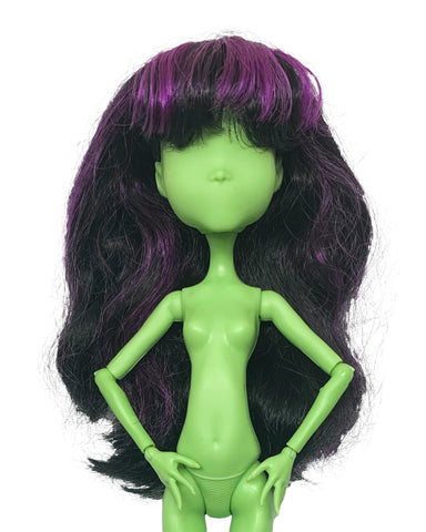 Monster High Create-A-Monster Vampire / Sea Monster Doll Purple & Black Wig Part