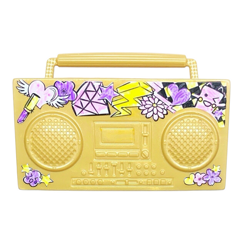 TM & MGA Bratz Doll Size Pretend Gold Cassette Player Boombox Radio Part