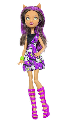 Monster High Clawdeen Wolf How Do You Boo? Doll With Dress Outfit & Shoes