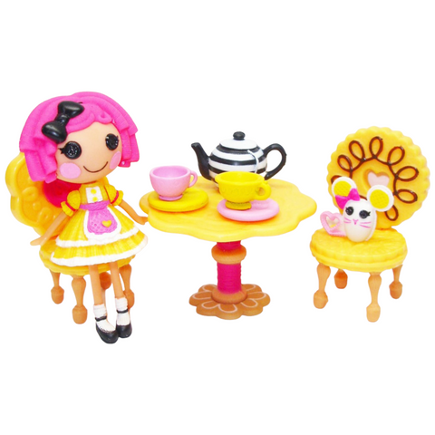 Mini Lalaloopsy Crumbs Sugar Cookie Doll Crumbs' Tea Party Playset