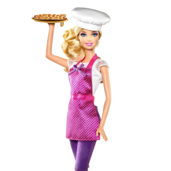 2009 Mattel Barbie I Can Be A Pizza Chef Doll Replacement Pink