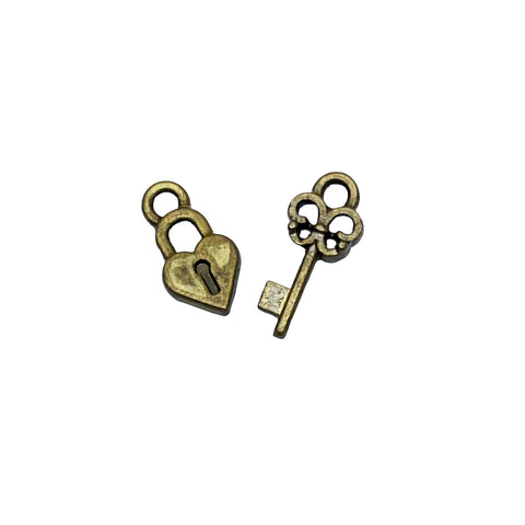 Monster High Doll Size Bronze Color Skeleton Style Key & Lock Accessory Set
