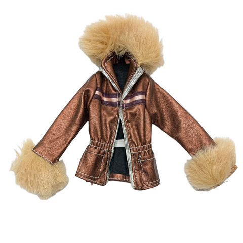 Mattel My Scene Barbie Chillin' Out Doll Outfit Replacement Bronze Winter Coat