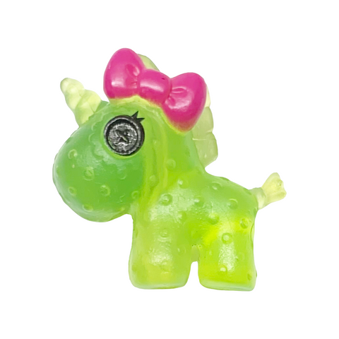 Lalaloopsy Tinies #413 Clear Jelly Green Unicorn Small Bead Style Doll
