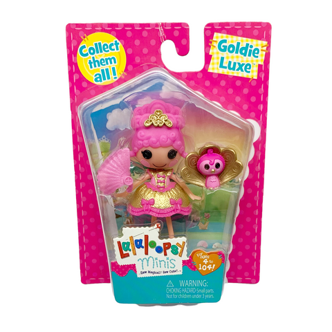 Mini Lalaloopsy Goldie Luxe Doll W/ Pet Peacock #8 Of Series 14