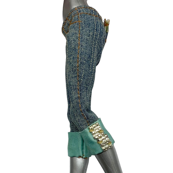 Bratz Princess Roxxi Doll Outfit Replacement Denim Jeans Capri Pants