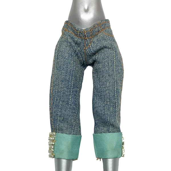 Bratz Princess Roxxi Doll Outfit Replacement Denim Jeans Capri Pants