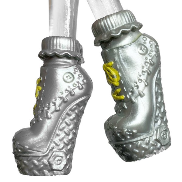Monster High Frankie Stein Lots Of Looks Doll Replacement Silver & Yellow Shoes