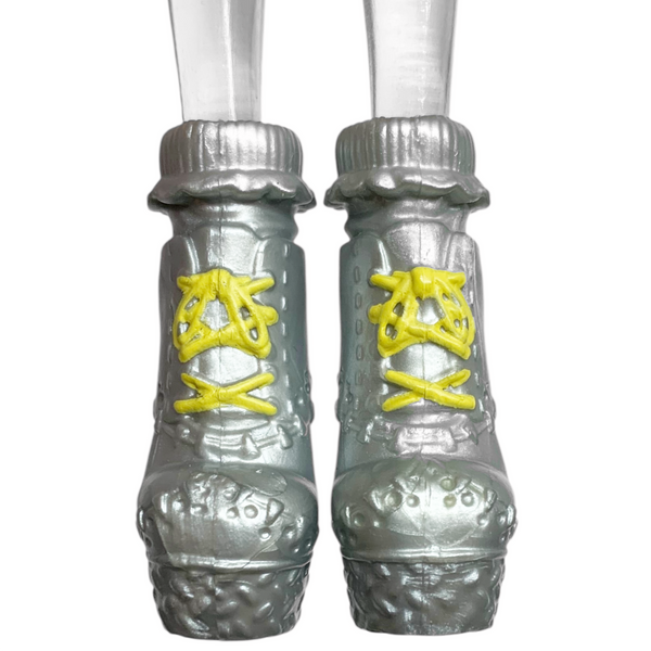Monster High Frankie Stein Lots Of Looks Doll Replacement Silver & Yellow Shoes