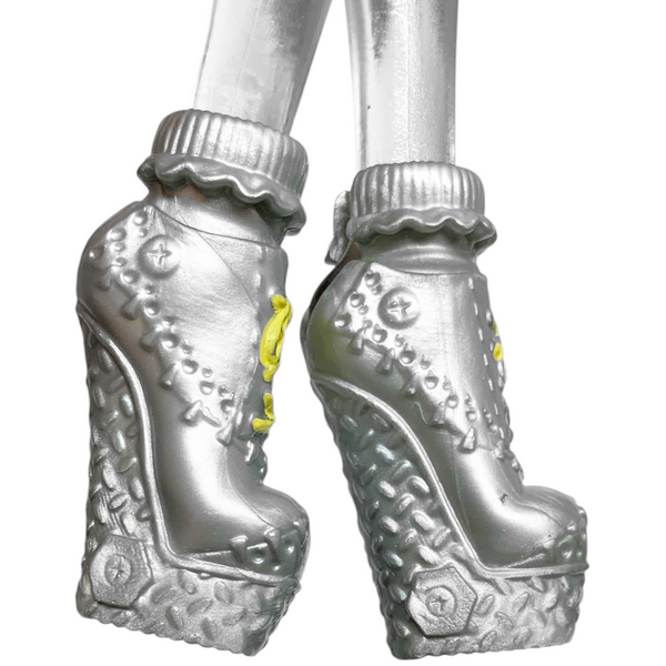 Monster High Frankie Stein Lots Of Looks Doll Replacement Silver & Yellow Shoes