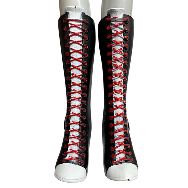 Monster High Ghoulia Yelps 1st Wave Original Doll Replacement Shoes Tall Black & Red Boots