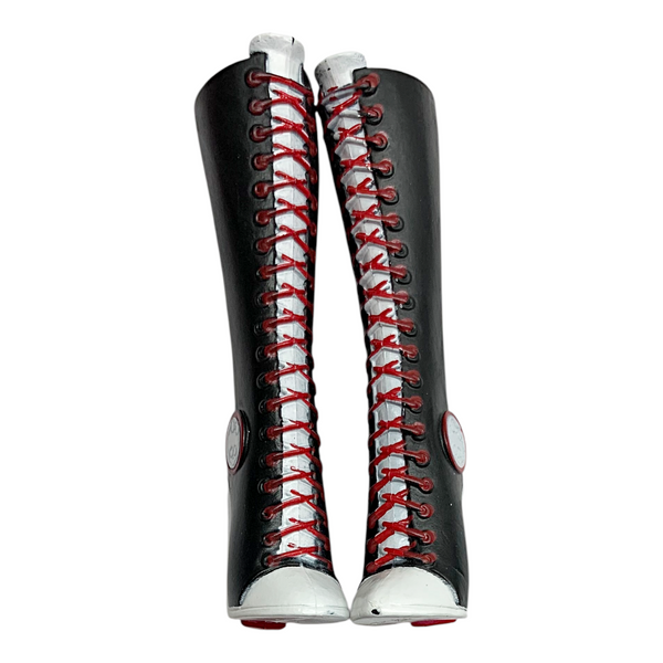Monster High Ghoulia Yelps 1st Wave Original Doll Replacement Shoes Tall Black & Red Boots