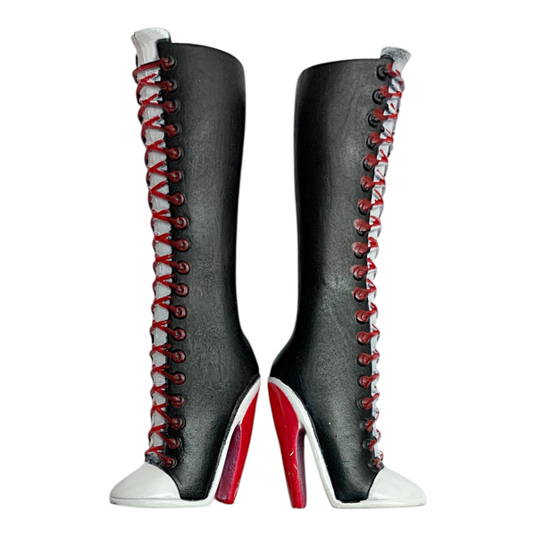 Monster High Ghoulia Yelps 1st Wave Original Doll Replacement Shoes Tall Black & Red Boots