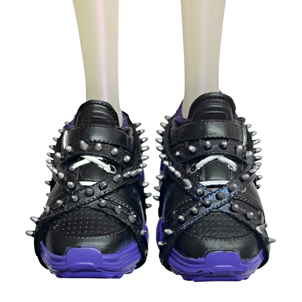 Rainbow Shadow High Mini Accessories Studio Shoes Purple & Black Spiked Sneakers