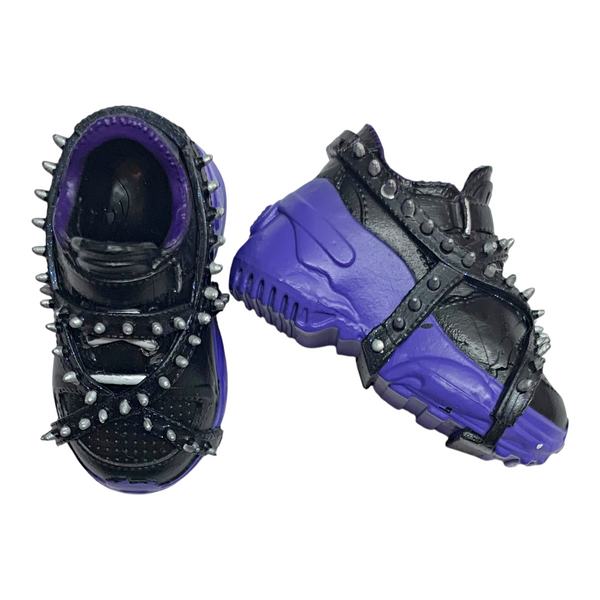 Rainbow Shadow High Mini Accessories Studio Shoes Purple & Black Spiked Sneakers