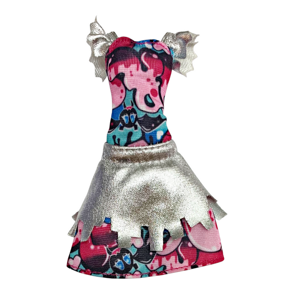Monster High Draculaura Boo York Doll Outfit Replacement Pink & Silver Dress