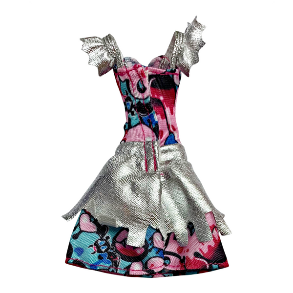 Monster High Draculaura Boo York Doll Outfit Replacement Pink & Silver Dress